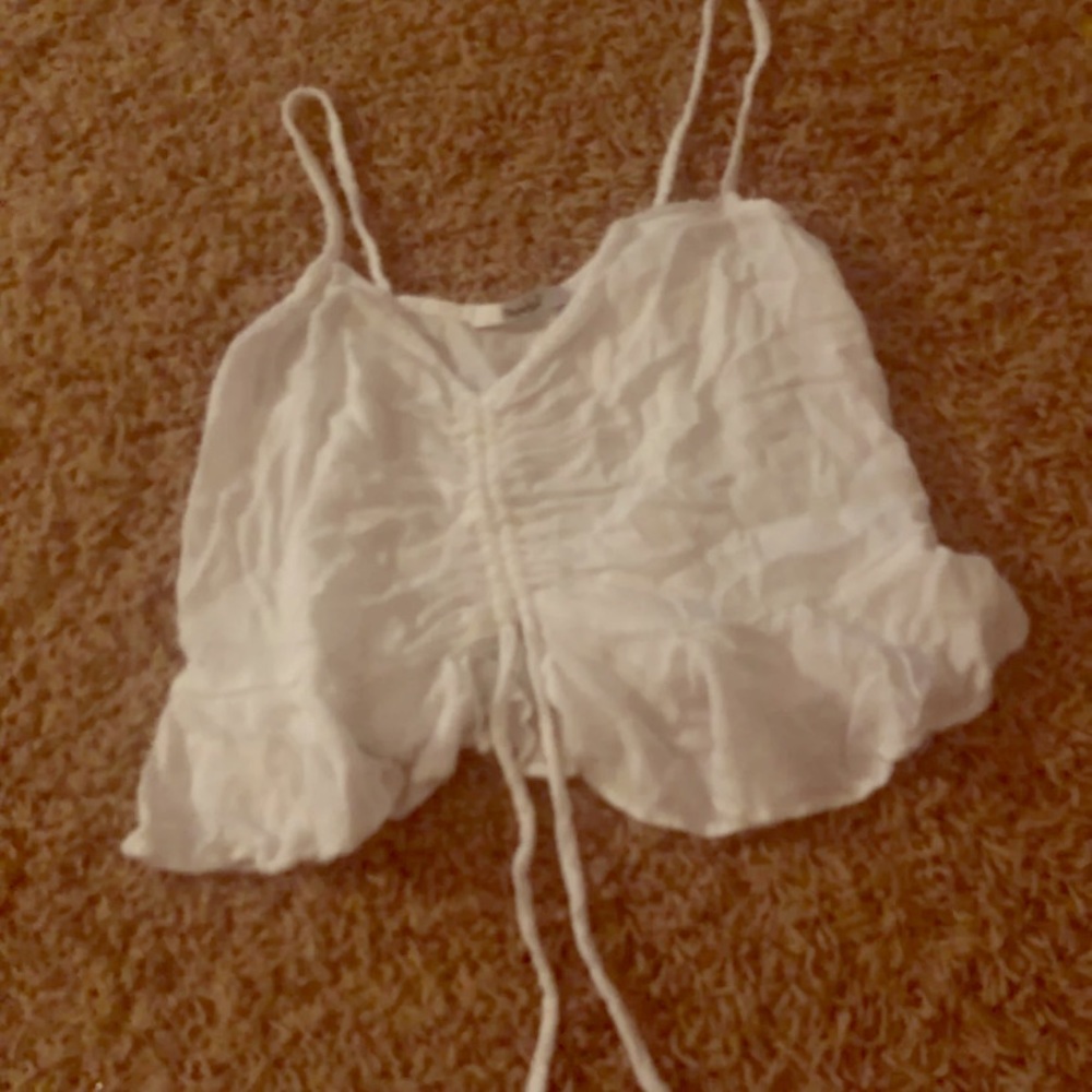 White crop top
